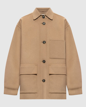 Max Mara Weekend Бежеве пальто FOLK з вовни WKDFOLK