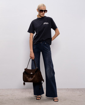 Balenciaga Чорна футболка Masking Tape 850990TTVL6