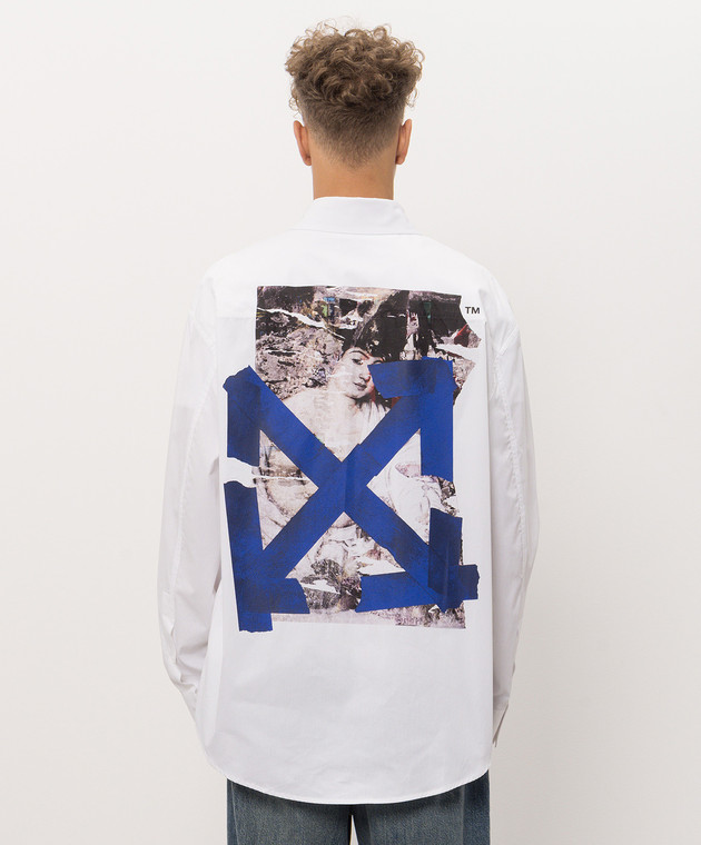 Off-White Біла сорочка Bacco Arrow 44MGE055F26F002 зображення 4