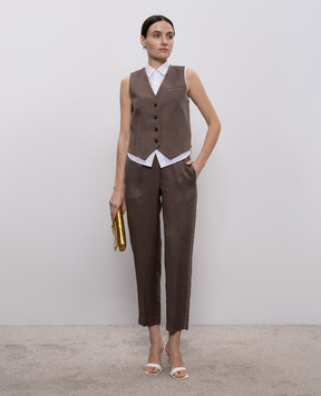 Peserico Белая рубашка без рукавов A086268928C