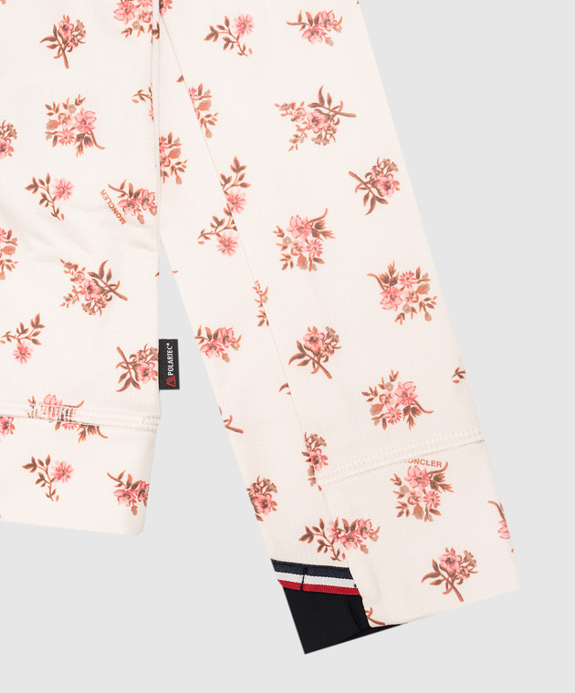 Moncler Grenoble ENFANT Детский бежевый джемпер в принт L29578L0000289BM6 изображение 3