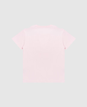 Balmain Дитяча рожева футболка з логотипом BY8B51Z367210