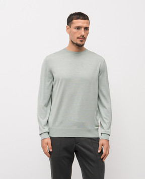 Stefano Ricci Зелений джемпер із шовку з емблемою K414000G01F26160