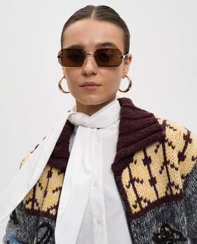 Off-White Золотые очки Independance OERI151F25MET001