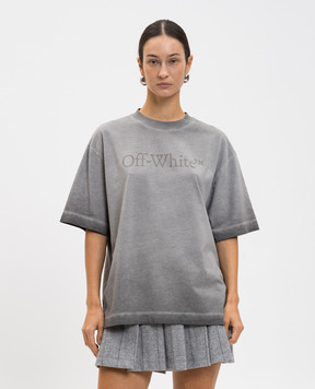 Off-White Сіра футболка з логотипом 2AA13FF25JER001