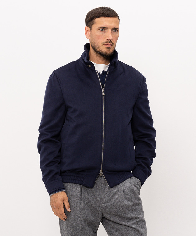 Brunello Cucinelli Синя куртка з вовни MV4676379 зображення 3