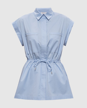 Peserico Голубая рубашка с цепочкой мониль A0681901979