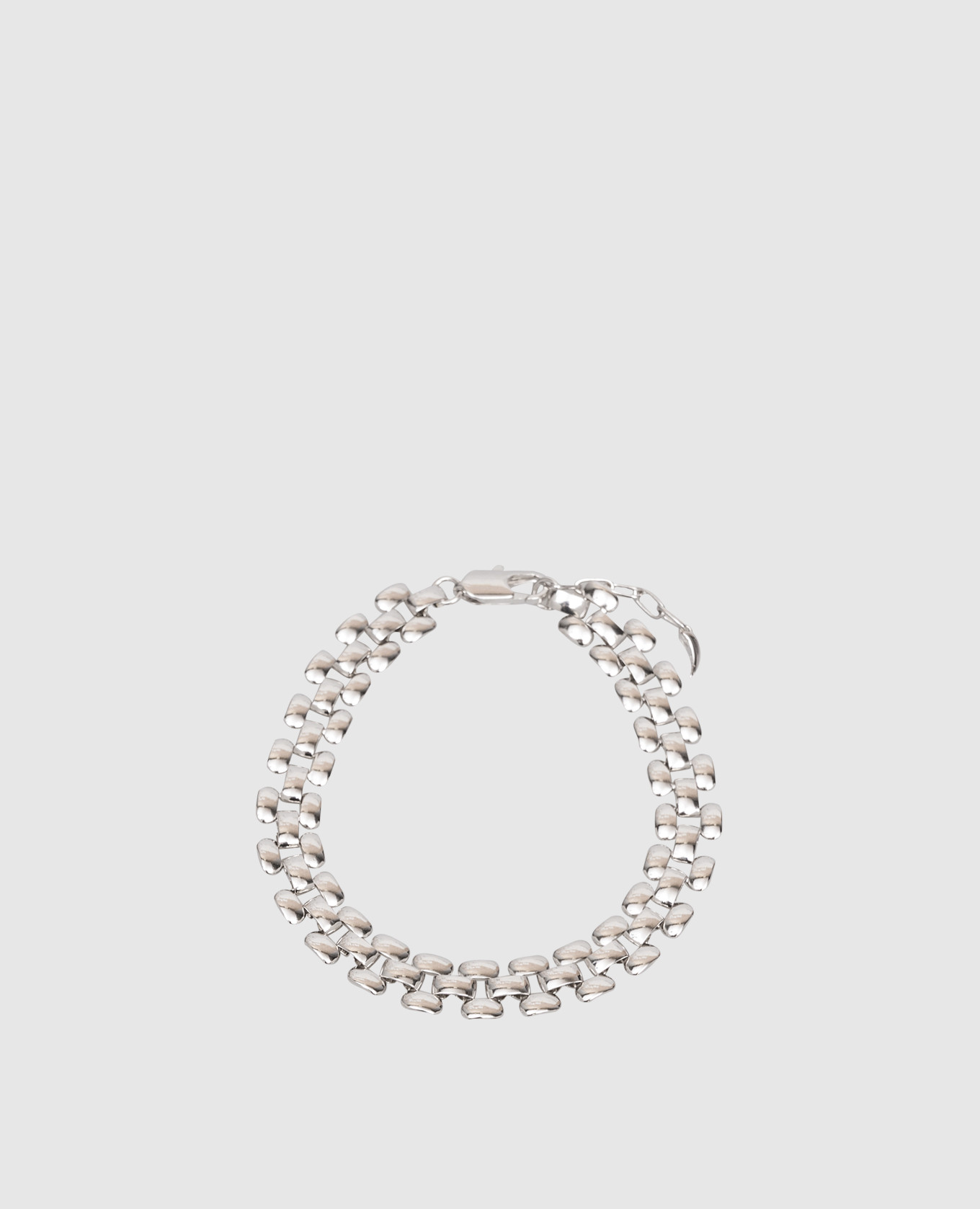 

Серебристый браслет Timepiece с родиевым покрытием, Браслеты