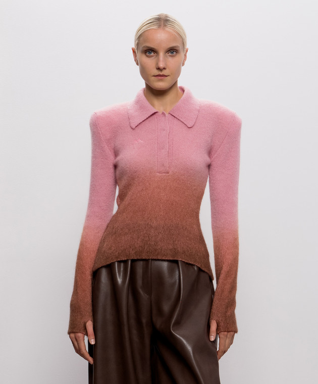 Rowen Rose Розовый свитер с шерстью RRK552 изображение 2