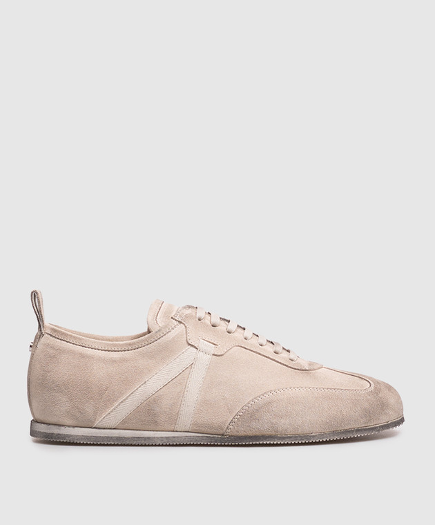 Ann Demeulemeester Бежеві замшеві кросівки Siru з вінтажним ефектом B0012585LT147