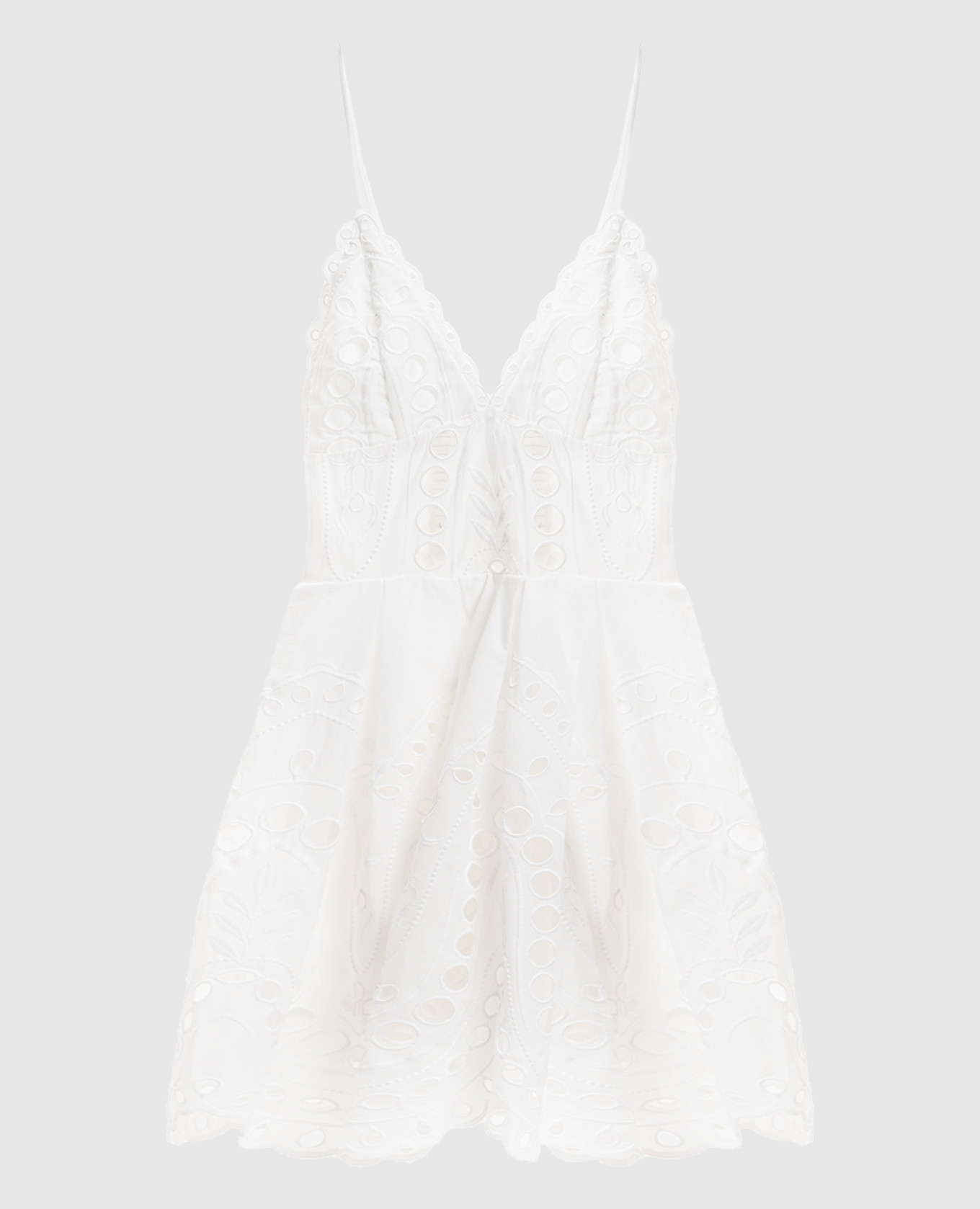 Белое платье мини Nix с вышивкой