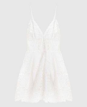 Charo Ruiz Біла сукня міні Nix з вишивкою 263602