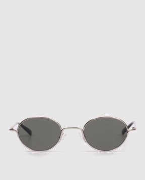 Alexander McQueen Серебристые очки с гравировкой логотипа 861683I3330