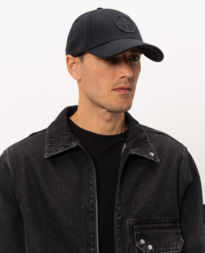 Stone Island Темно-синяя кепка с шерстью L2S159100010S0502