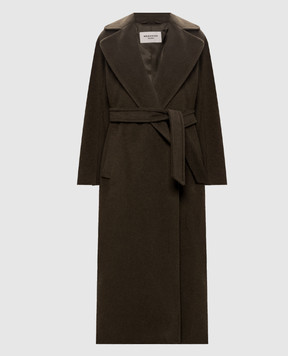 Max Mara Weekend Пальто TEMPERA на запах цвета хаки с шерстью альпаки WKDTEMPERA