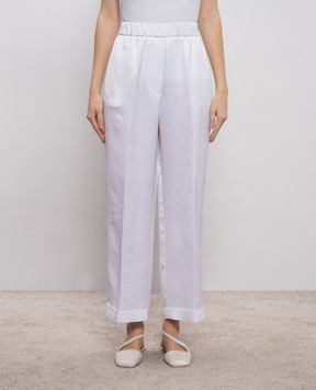 Peserico Білі штани з льоном A0403601926