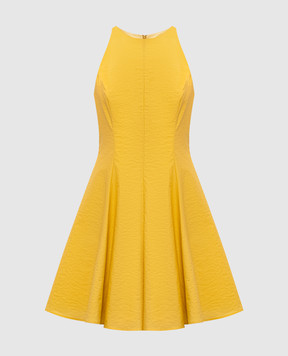 Brunello Cucinelli Желтое платье мини с эффектом жатки MPF79A5501