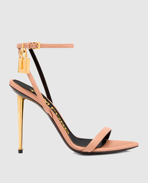 Tom Ford Бежеві шкіряні босоніжки з підвіскою W2272LKD002P