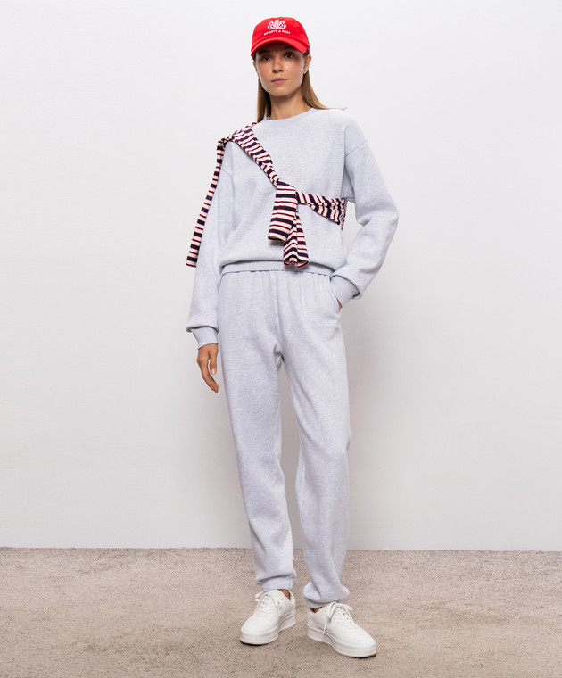 Sporty & Rich Серый меланжевый свитшот ST10384300GY03 изображение 2