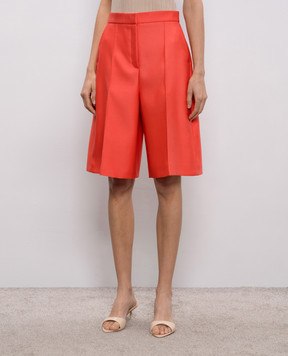 Agnona Розовые бермуды из шерсти и шелка T81101XD1024