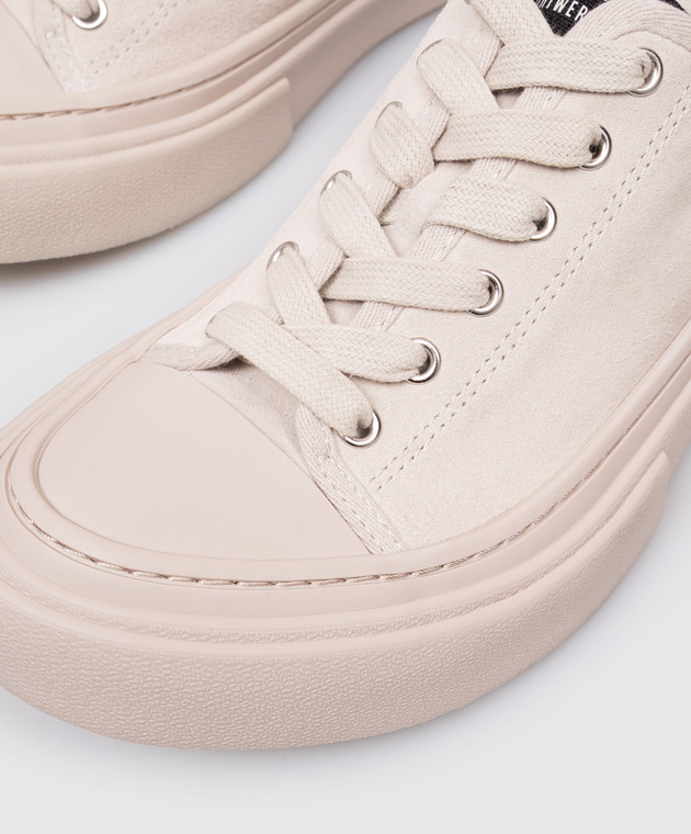 Ann Demeulemeester Бежеві замшеві кеди Halli з логотипом B0014076LT199 зображення 5