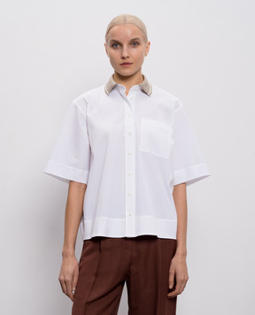 Brunello Cucinelli Біла сорочка з люрексом M0091RG706