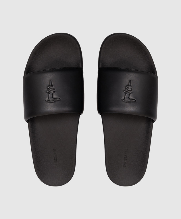 Trussardi Чорні шльопанці Levriero N071S001011NMNS11L80 зображення 4