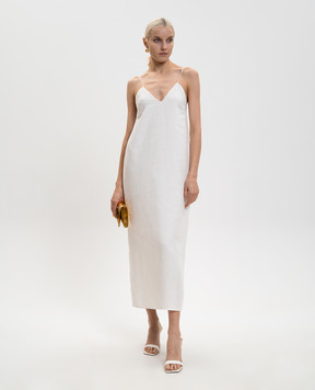 Khaite Белое платье Taja из льна 5595218