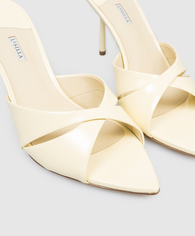Le Silla Желтые лакированные мюли SHIRLEY 6621F080BXPPGSM изображение 5