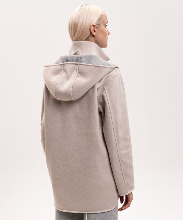 Moncler Бежевое пальто Hemiptere из шерсти и кашемира двойной конструкции L20931A00063599N4 изображение 4