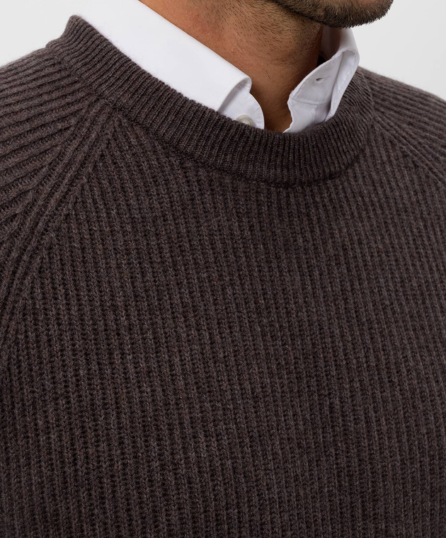 Brunello Cucinelli Свитер коричневого цвета из кашемира M2274100 изображение 5