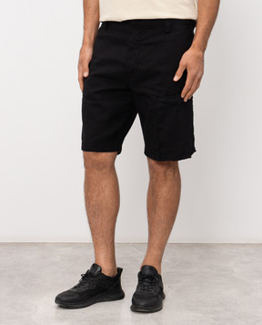 C.P. Company Черные шорты с льном MBE252A110658G