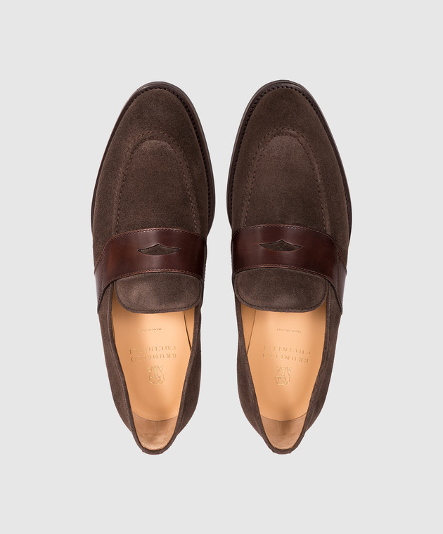Brunello Cucinelli Коричневые замшевые лоферы MZUDYRU669 изображение 4