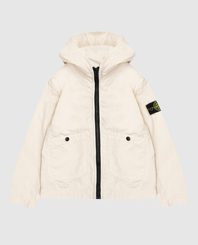 Stone Island Детская бежевая куртка с патчем логотипа L1S164100006S006368