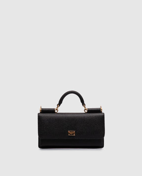 Dolce&Gabbana Чорна шкіряна сумка-міні Dauphine BI3280A1001