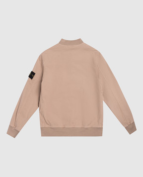 Stone Island Дитячий бежевий бомбер з логотипом L1S164100005S000114