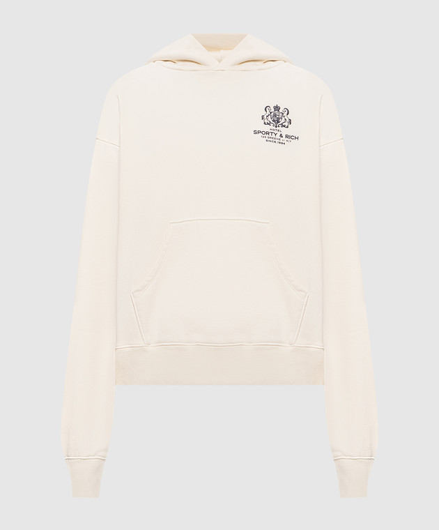 Sporty & Rich худи цвета айвори с принтом SR Hotel ST11085276WH06