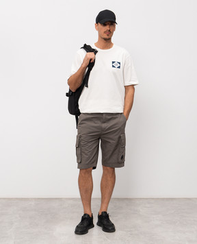 C.P. Company Футболка кольору айворі з принтом логотипа MTS267A110656W