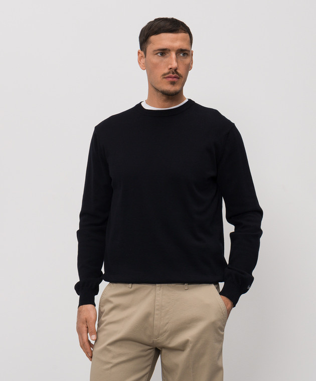 Woolrich Синій джемпер з вишивкою логотипа CFWOKN0331MRUF0787 зображення 3