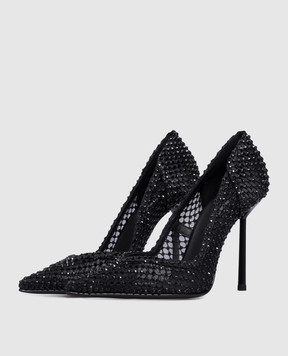 Le Silla Черные туфли Gilda с кристаллами 4190E090BXPPSSM