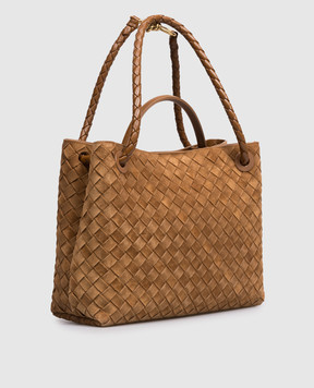 Bottega Veneta Коричневая замшевая сумка Andiamo 856001V5ZZ8