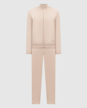 Bertolo Cashmere Бежевий спортивний костюм з емблемою 9025640025609025650025