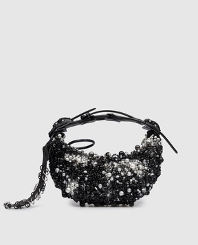 Innerraum Черная сумка-хобо HM0 с бусинами HM0OBPEARLS