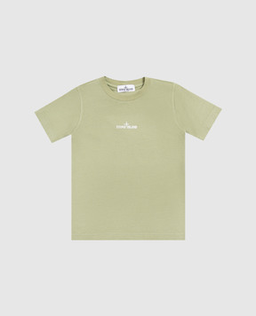 Stone Island Дитяча зелена футболка з принтом логотипа L2S162100006S051014