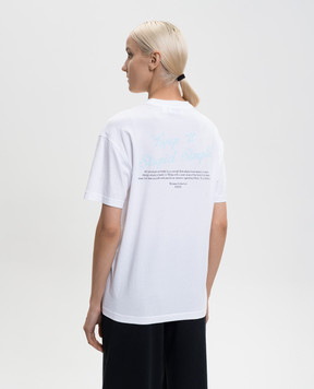 Off-White Белая футболка Kiss 2AA089S26JER007