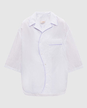 SSHEENA Белая рубашка Corta в полоску с вышивкой 26SSCORTATS26003