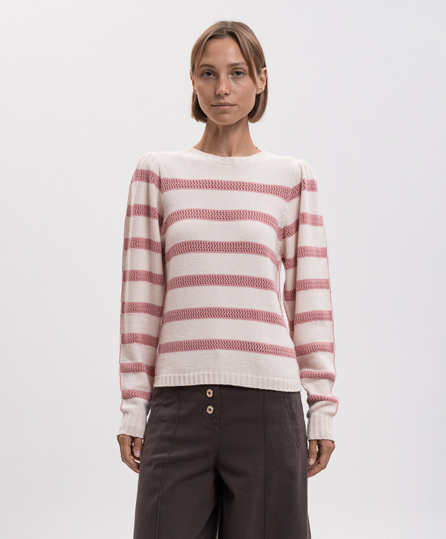 Twinset Джемпер с шерстью в полоску 262TP3230 изображение 3