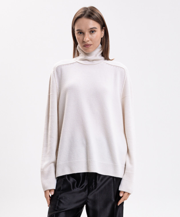 Carven Свитер цвета айвори из кашемира 6262K21179 изображение 3