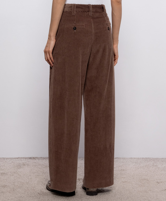 Brunello Cucinelli Коричневі вельветові штани MP180P9265 зображення 4