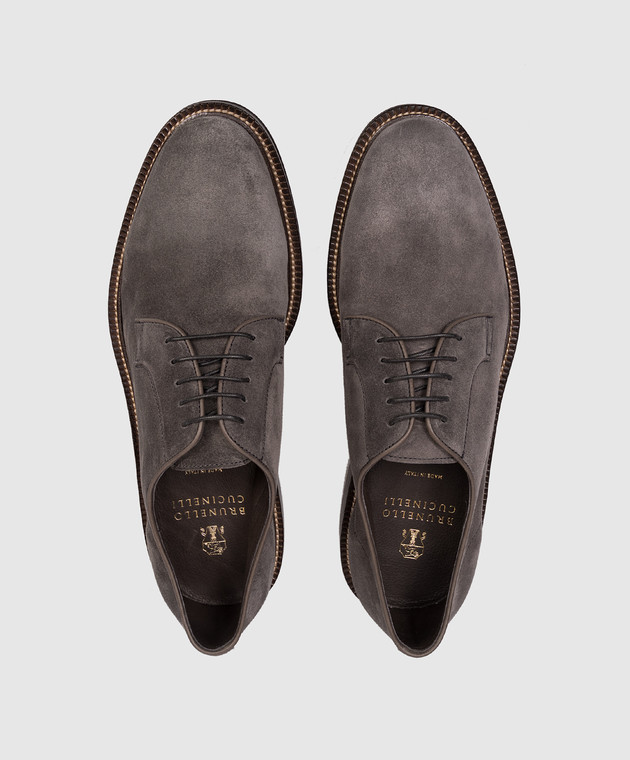Brunello Cucinelli Серые замшевые лоферы MPUPAIT654 изображение 4